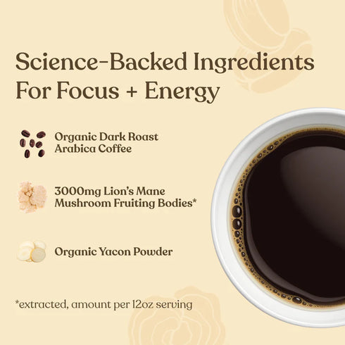 Four Sigmatic Focus Cold Brew Ground Coffee with Lion's Mane Mushroom