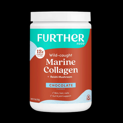 Further Food Wild-Caught Chocolate Marine Collagen with Reishi Mushroom
