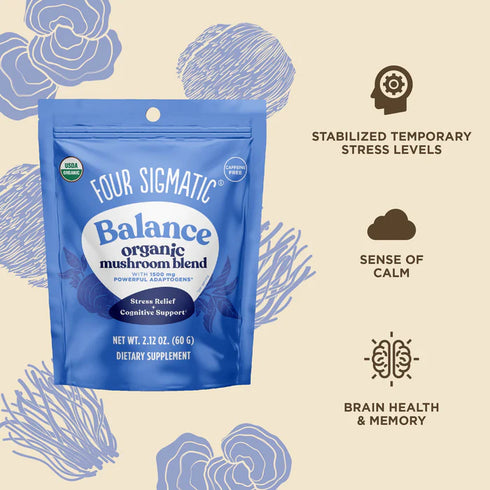 Four Sigmatic Balance Organic Mushroom Blend with 1500mg Adaptogens (60g)