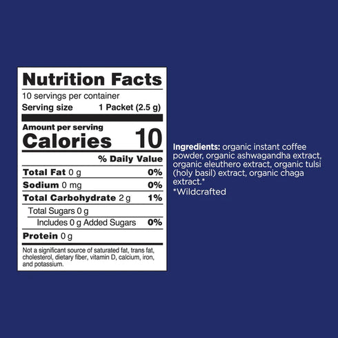 Four Sigmatic Balance Organic Instant Coffee with Ashwagandha, Tulsi, Eleuthero Adaptogens & Chaga Mushroom