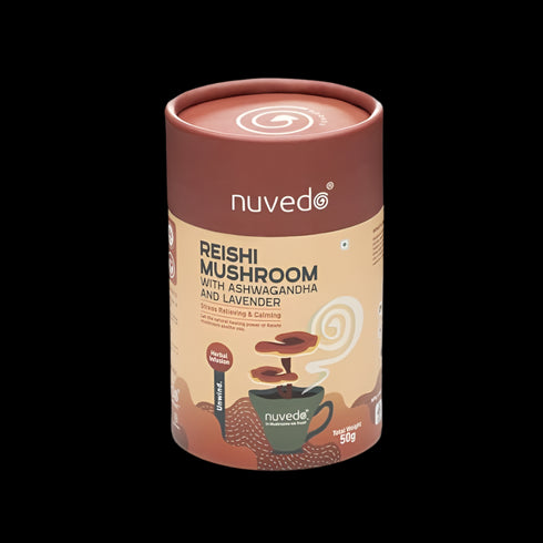 Nuvedo Reishi Mushroom Dual Extract Powder with Ashwagandha and Lavender