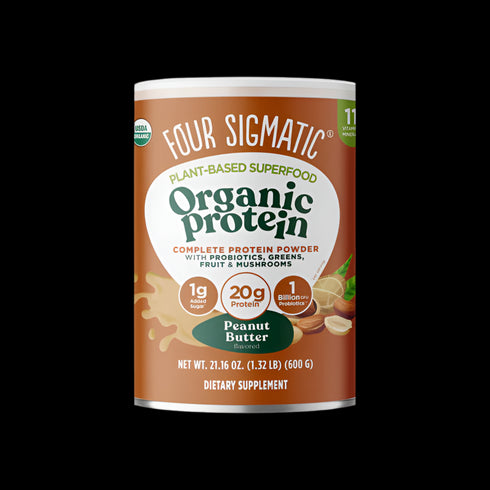 Four Sigmatic Organic Plant-Based Protein with Mushrooms & Adaptogens, Peanut Butter