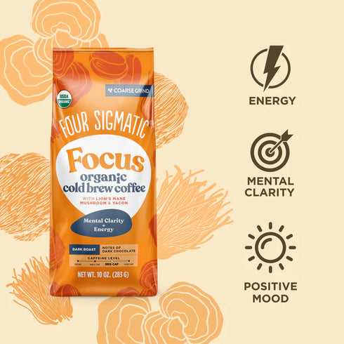 Four Sigmatic Focus Cold Brew Ground Coffee with Lion's Mane Mushroom