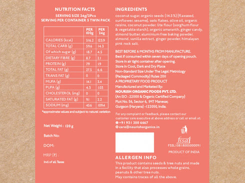 Ginger Oats Cookies | Wheat-Free