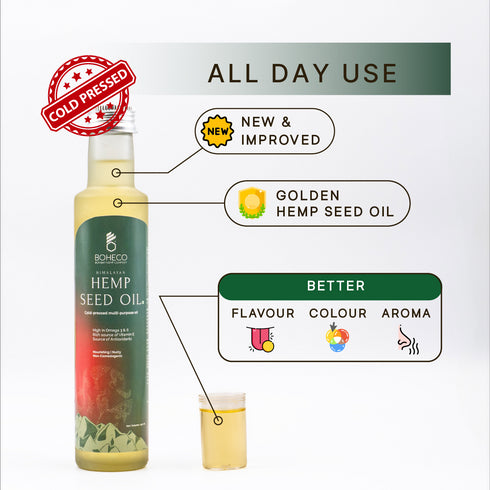 BOHECO Hemp Seed Oil | Cold Pressed Multipurpose Oil