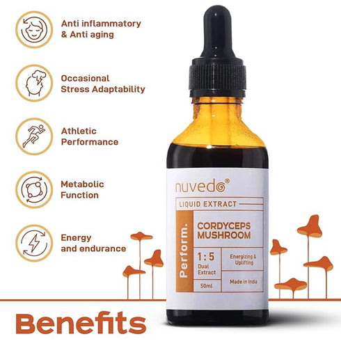 Nuvedo Cordyceps Mushroom Liquid Extract | Boost Energy & Performance (50ml)
