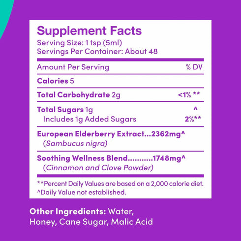 Further Food Elderberry Soothing Syrup Immune Support for Kids and Adults