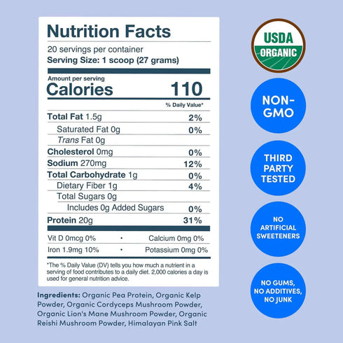 Further Food Organic Vegan Plant-Based Protein with Mushrooms & Seaweed