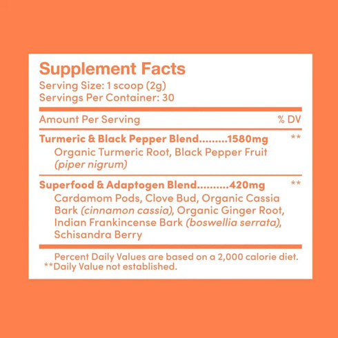 Further Food Turmeric Daily Golden Mylk Powder with Superfoods & Adaptogens