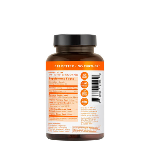 Further Food Premium Curcumin Turmeric - Max Strength 500mg - 60 Capsules