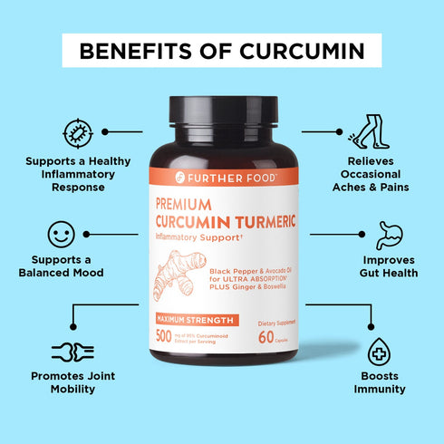 Further Food Premium Curcumin Turmeric - Max Strength 500mg - 60 Capsules