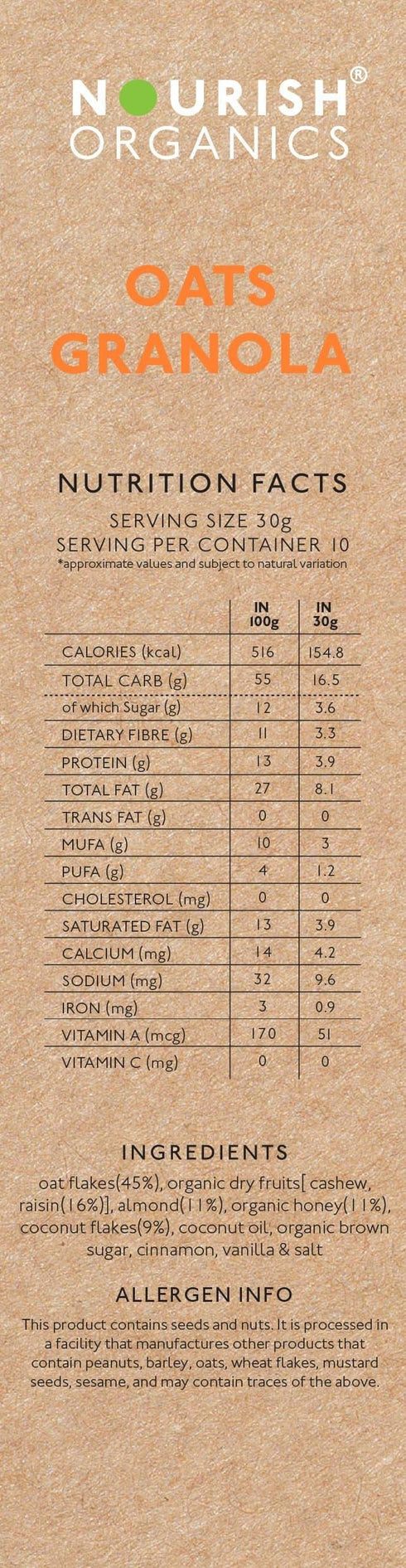 Cinnamon Oats Granola