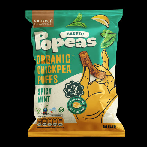 Popeas Protein Puffs - Spicy Mint (Pack of 4)