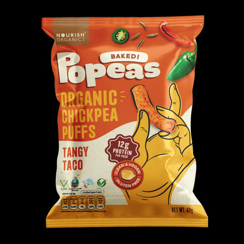 Popeas Protein Puffs - Tangy Taco (Pack of 4)