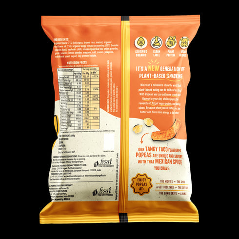 Popeas Protein Puffs - Tangy Taco (Pack of 4)