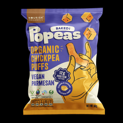 Popeas Protein Puffs - Vegan Parmesan (Pack of 4)