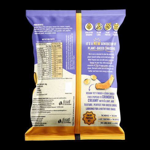 Popeas Protein Puffs - Vegan Parmesan (Pack of 4)