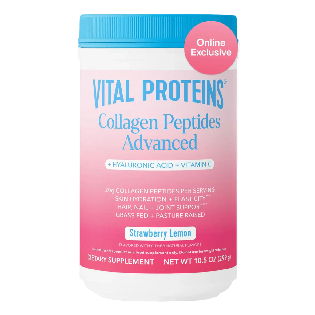 Vital Proteins Advanced Collagen Peptides Powder with Hyaluronic Acid & Vitamin C - Strawberry Lemon (299g)