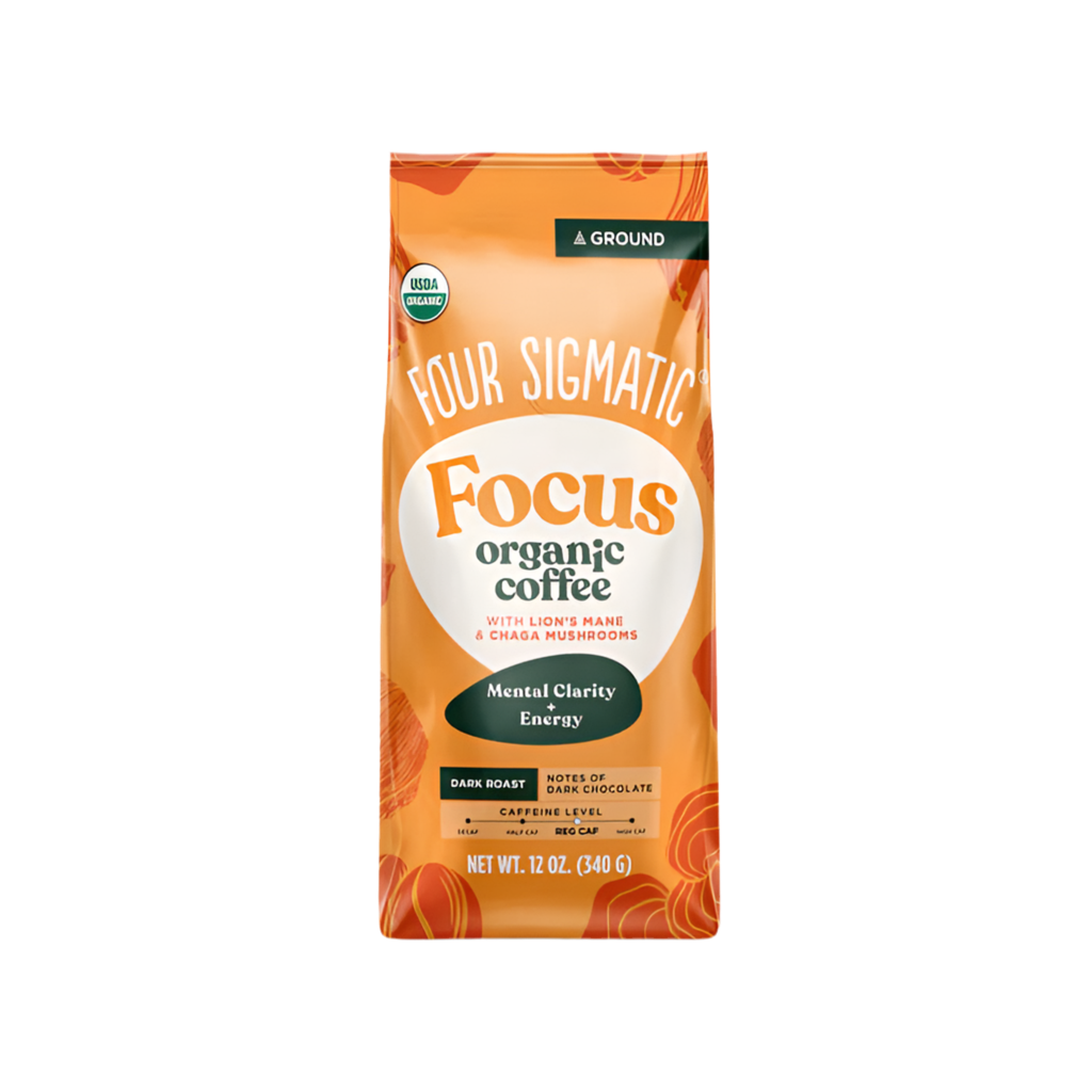 Four Sigmatic Focus Ground Coffee Organic Dark Roast with Lion's Mane & Chaga Mushrooms