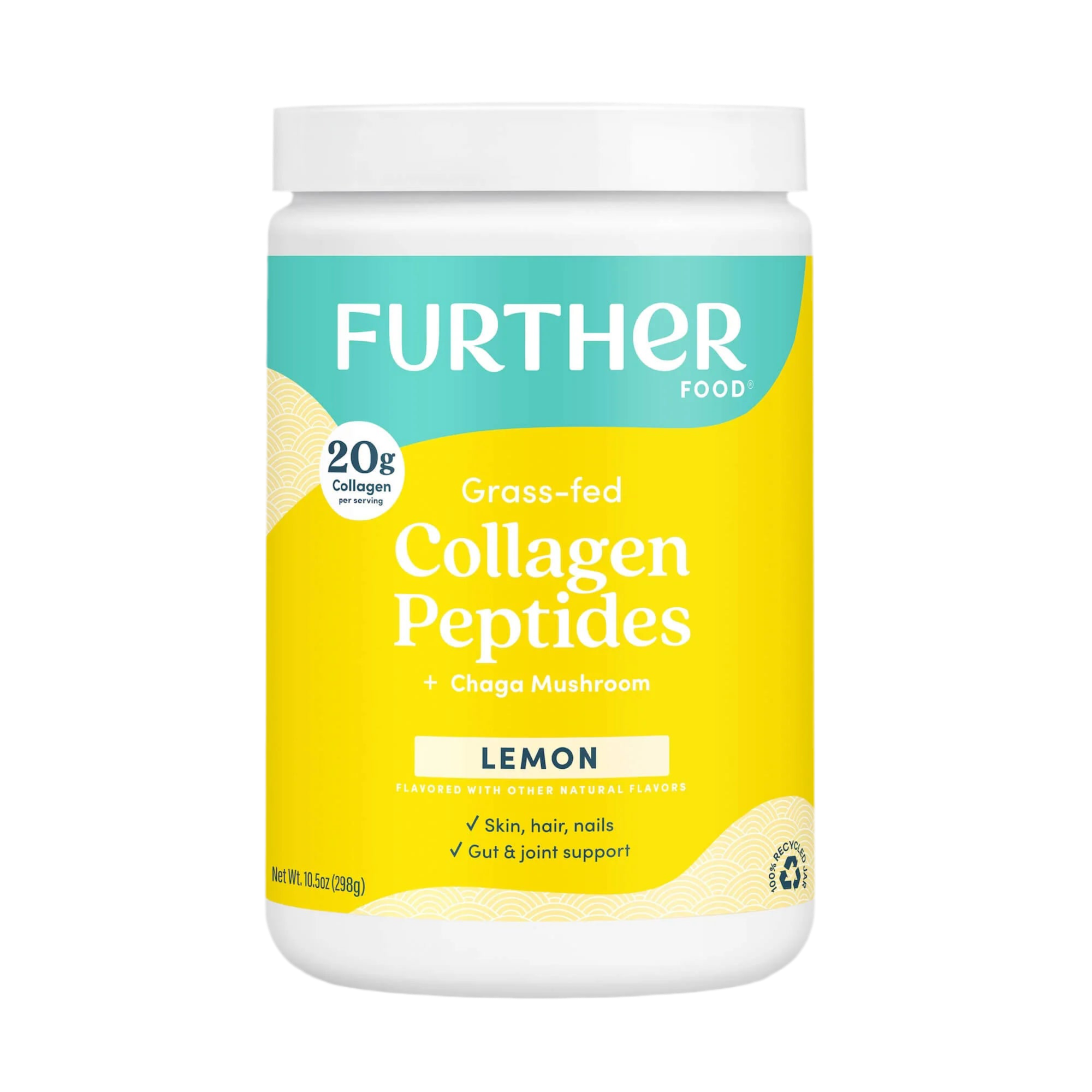 Further Food Lemon Bovine Collagen Peptides Powder with Chaga Mushroom