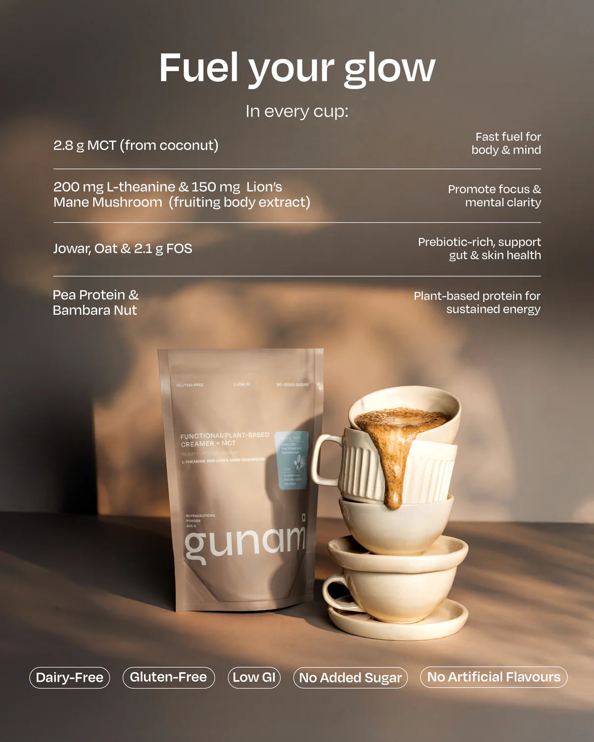 Gunam Beauty Functional Plant-Based Creamer + MCT