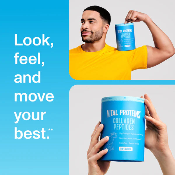 Vital Proteins Bovine Collagen Peptides Unflavoured Powder (567g) - Skin, Hair, & Joint Support
