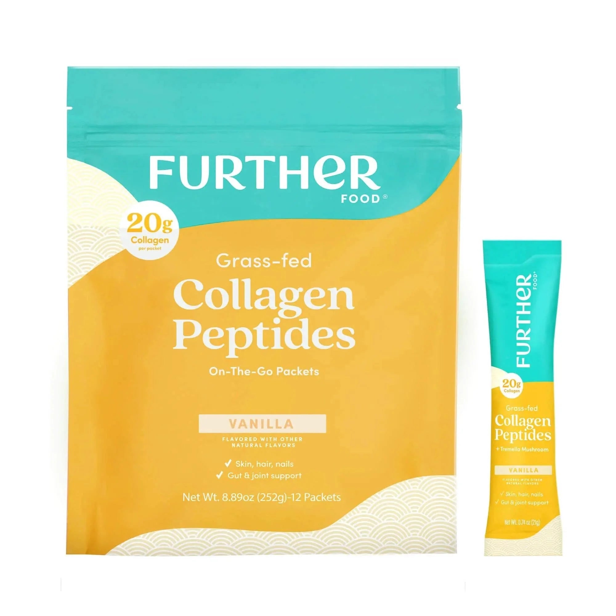 Further Food Vanilla Bovine Collagen Peptides with Tremella Beauty Mushroom