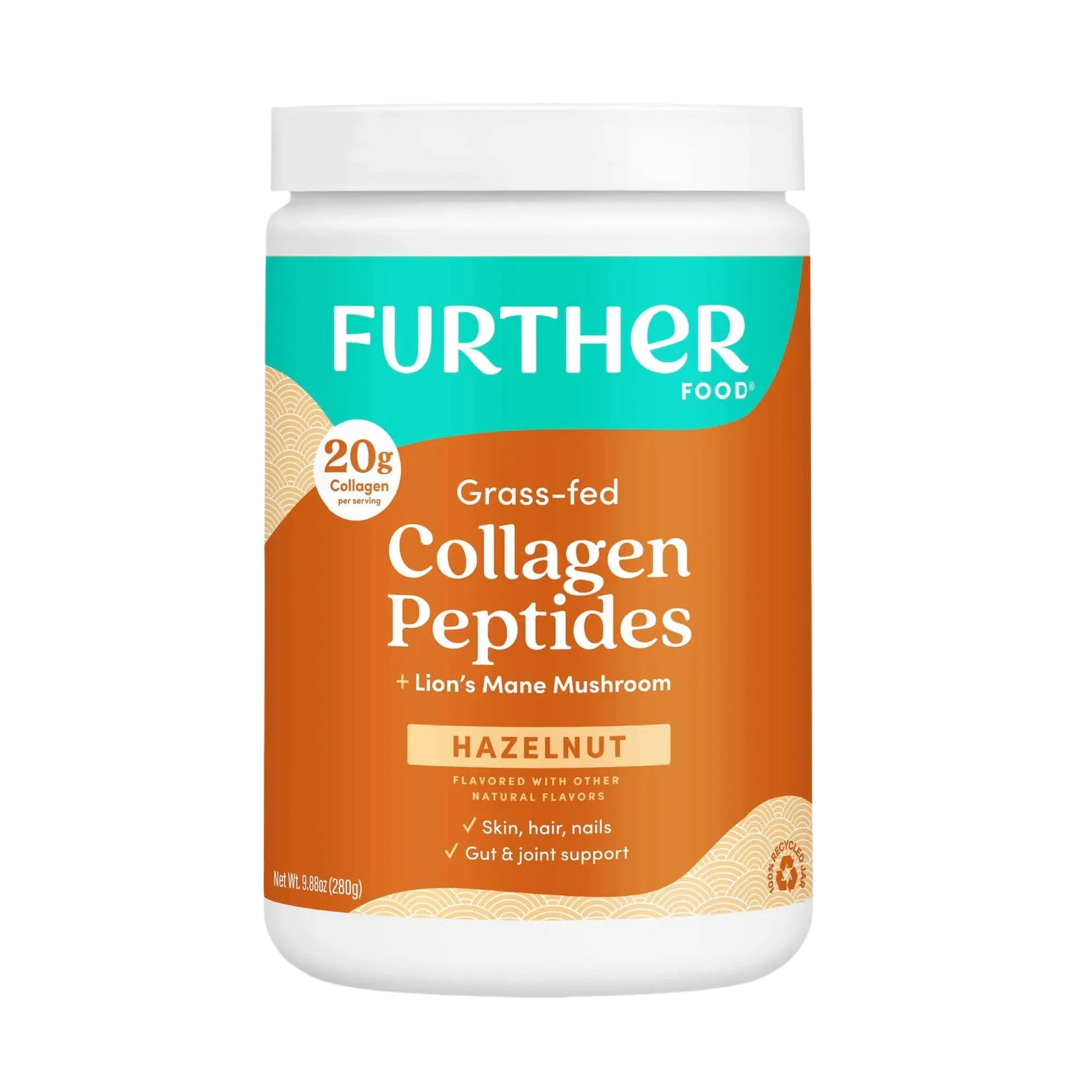 Further Food Hazelnut Bovine Collagen Peptides Powder with Lion's Mane Mushroom