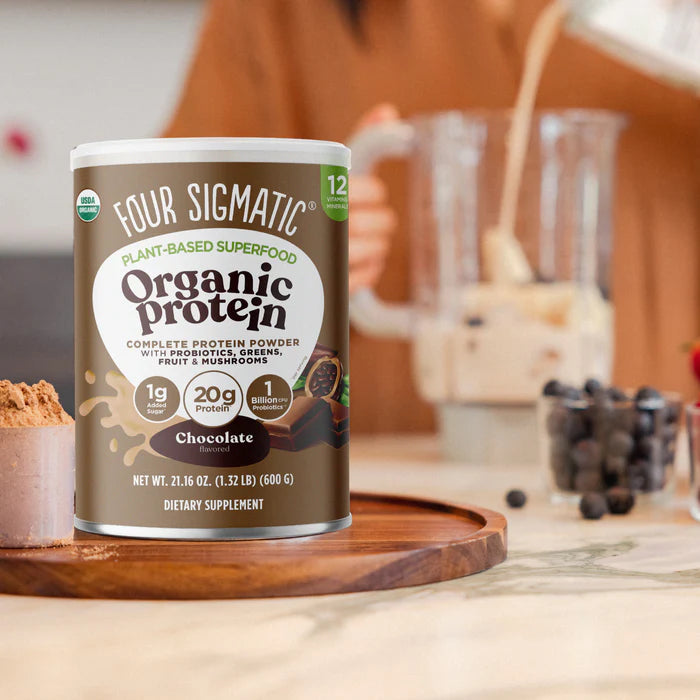 Four Sigmatic Organic Plant-Based Protein With Mushrooms & Adaptogens, Chocolate