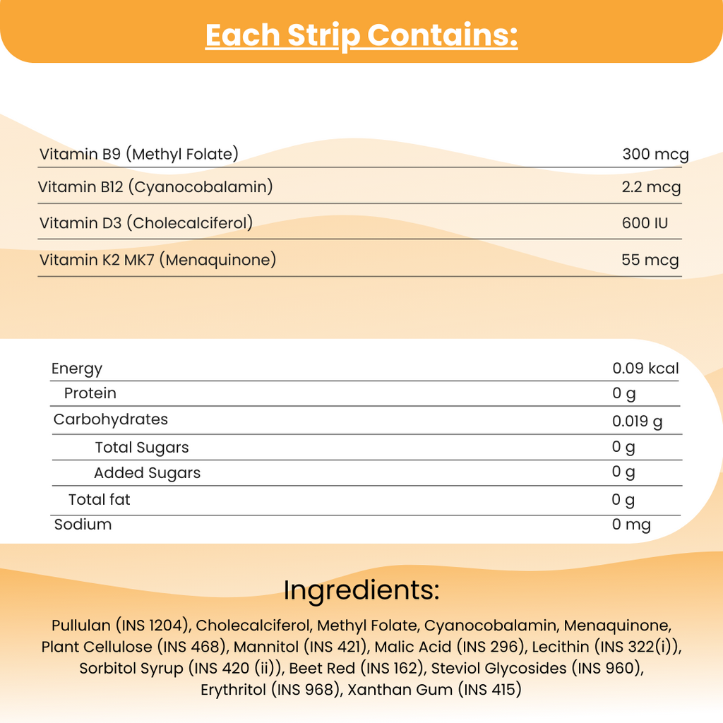 Woke Nutrition Vitamin D3+B12 Oral Slips