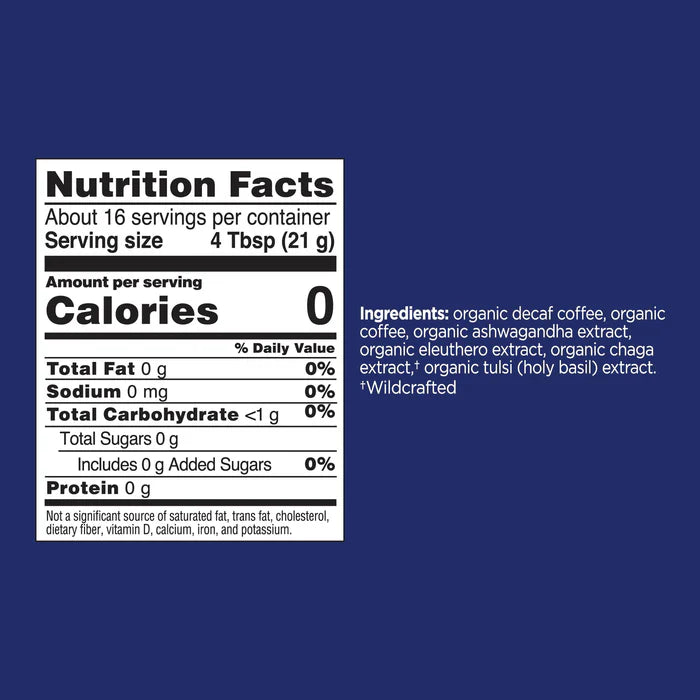 Four Sigmatic Balance Half-Caf Organic Ground Coffee with Chaga Mushroom & Ashwagandha, Medium Roast