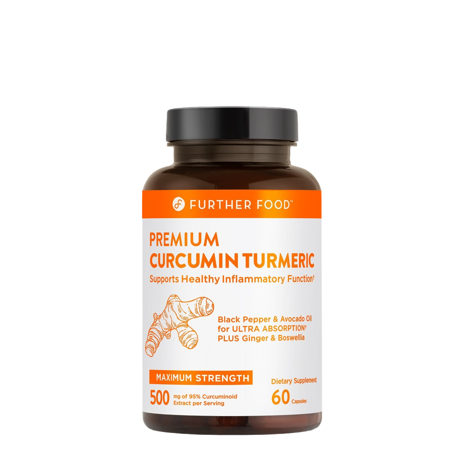 Further Food Premium Curcumin Turmeric - Max Strength 500mg (60 Capsules)