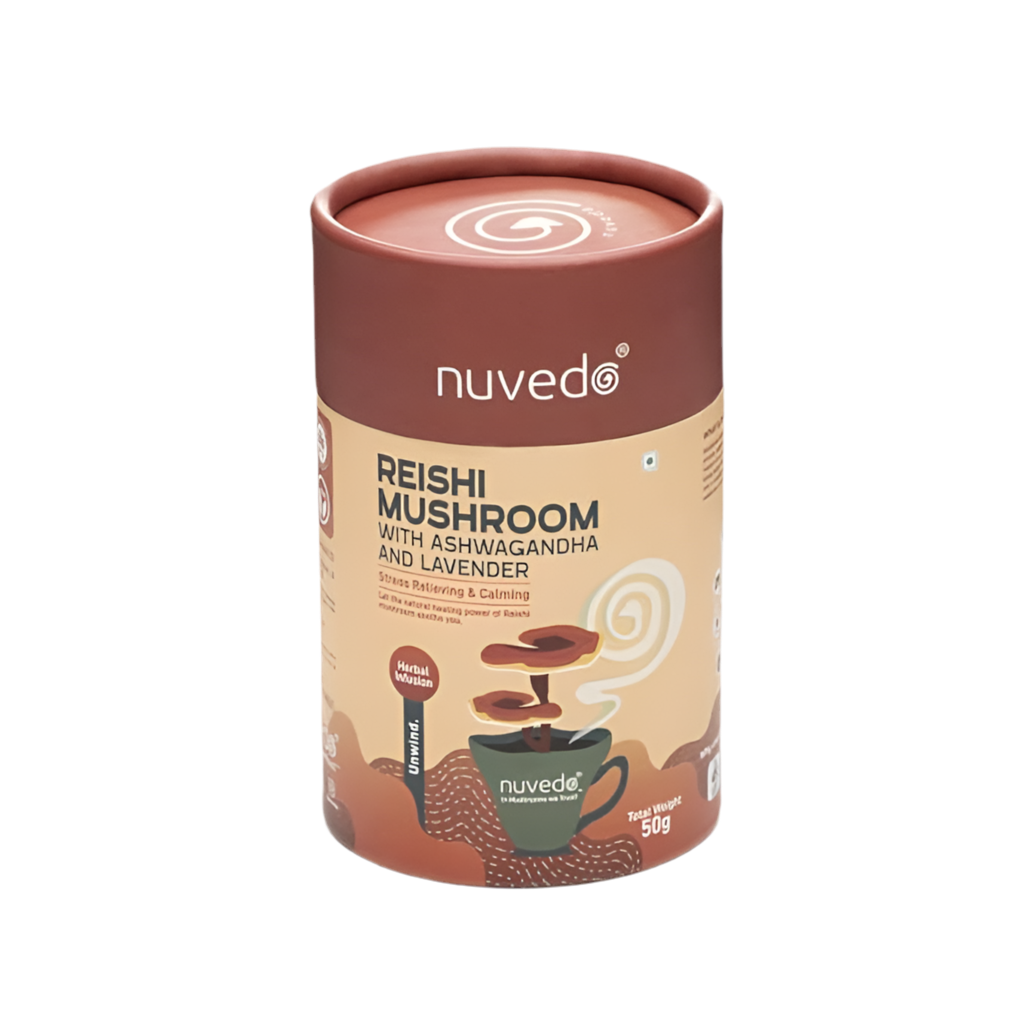 Nuvedo Reishi Mushroom Dual Extract Powder with Ashwagandha and Lavender