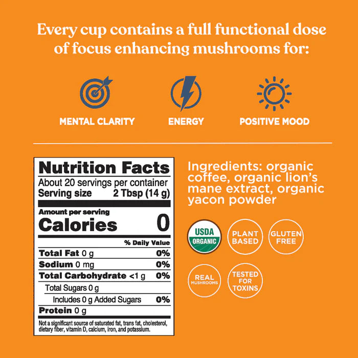 Four Sigmatic Focus Cold Brew Ground Coffee with Lion's Mane Mushroom