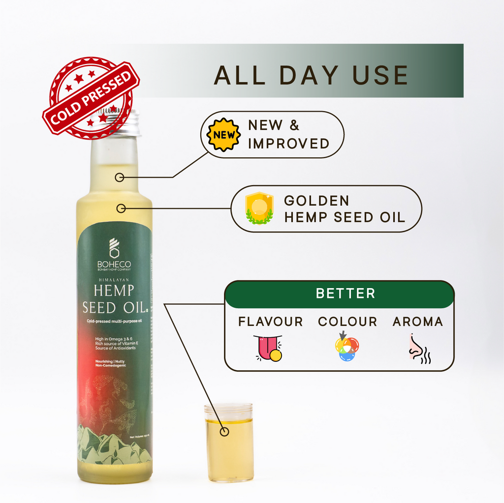 BOHECO Hemp Seed Oil | Cold Pressed Multipurpose Oil