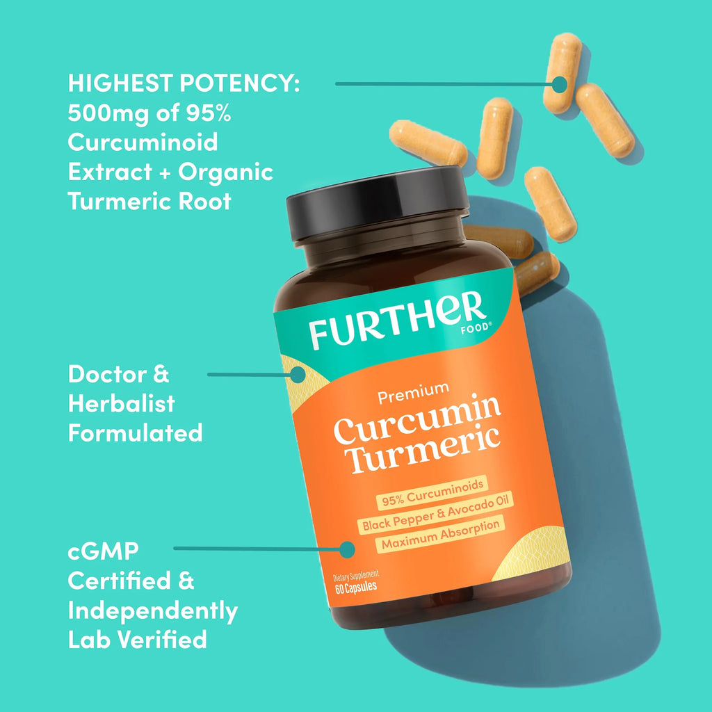 Further Food Premium Curcumin Turmeric - Max Strength 500mg (60 Capsules)