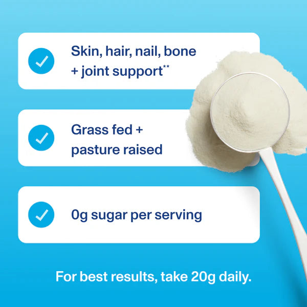 Vital Proteins Bovine Collagen Peptides Unflavoured Powder (284g) - Skin, Hair, & Joint Support