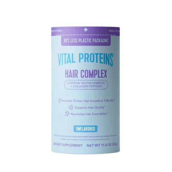 Vital Proteins Hair Complex | Biotin Complex + Bovine Collagen Peptides Unflavoured Powder (323g)