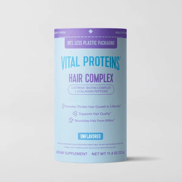 Vital Proteins Hair Complex | Biotin Complex + Bovine Collagen Peptides Unflavoured Powder (323g)