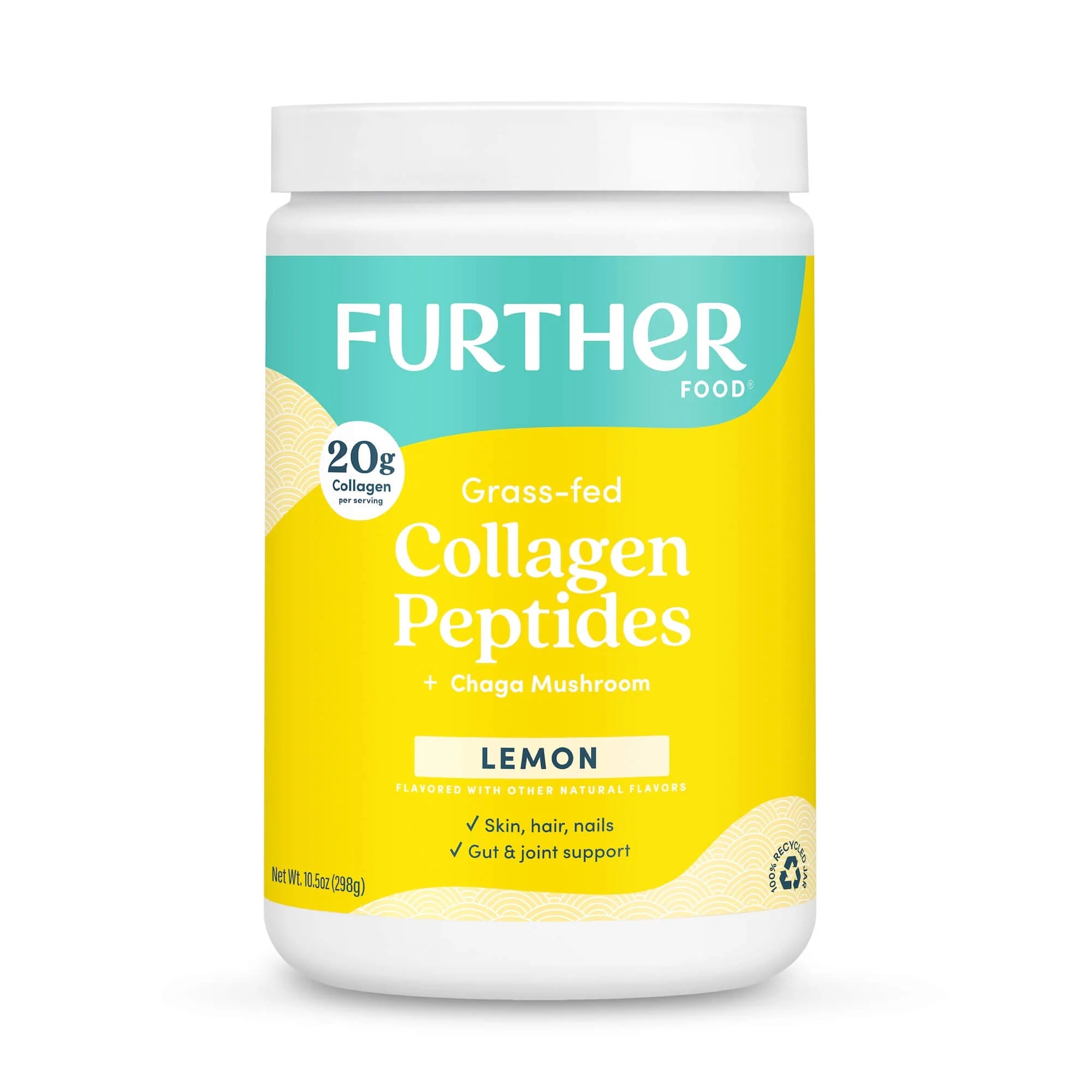 Further Food Lemon Bovine Collagen Peptides Powder with Chaga Mushroom
