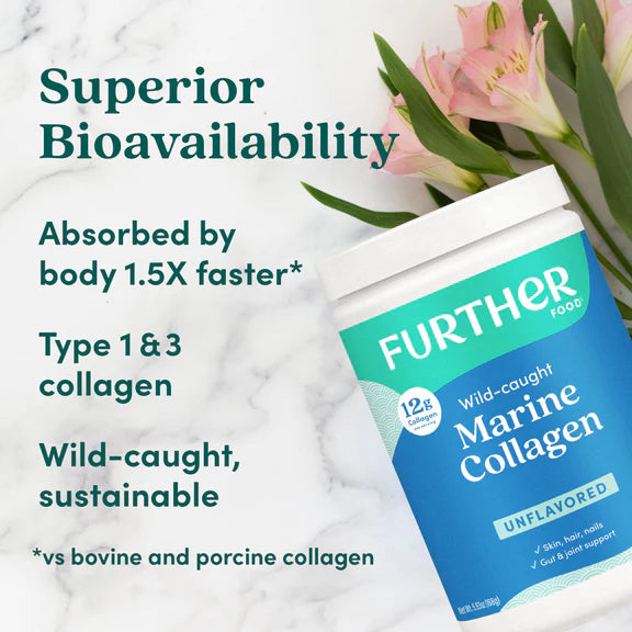 Further Food Wild-Caught Unflavoured Marine Collagen Peptides Powder