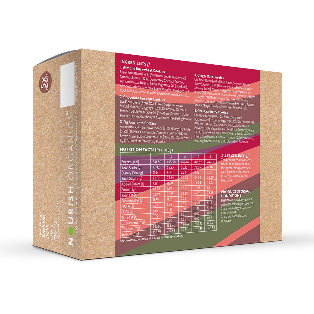 Nourish Organics Variety Cookies Pack
