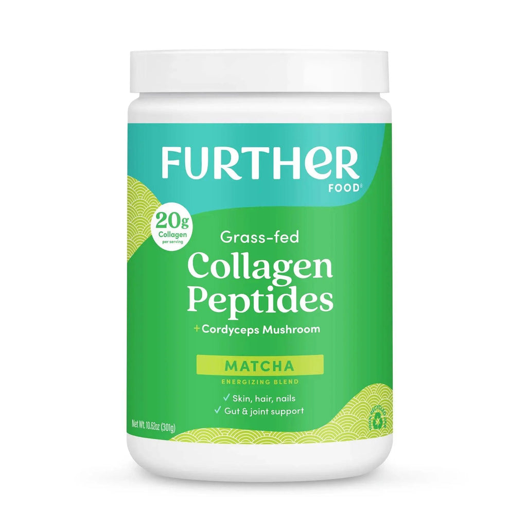Further Food Matcha Bovine Collagen Peptides Powder with Cordyceps Mushroom