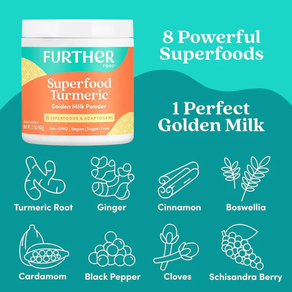 Further Food Turmeric Daily Golden Mylk Powder with Superfoods & Adaptogens