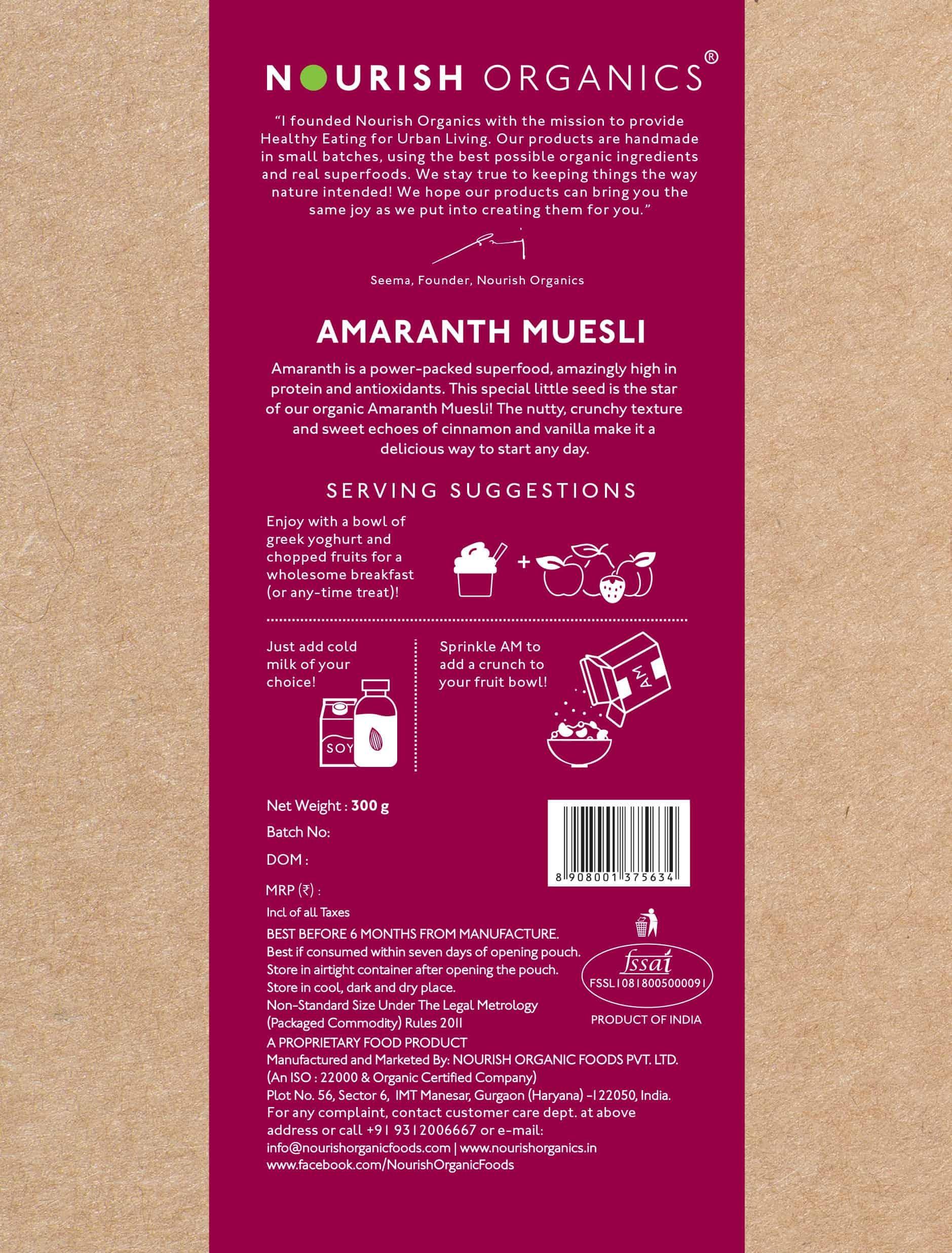 Amaranth Muesli - nourishorganics.in