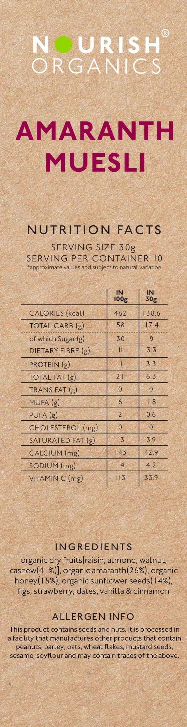 Amaranth Muesli - nourishorganics.in