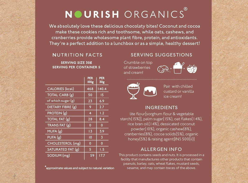 Chocolate Coconut Cookies - nourishorganics.in