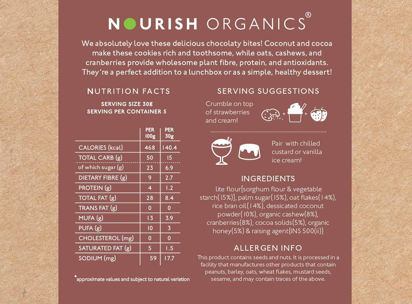 Chocolate Coconut Cookies - nourishorganics.in