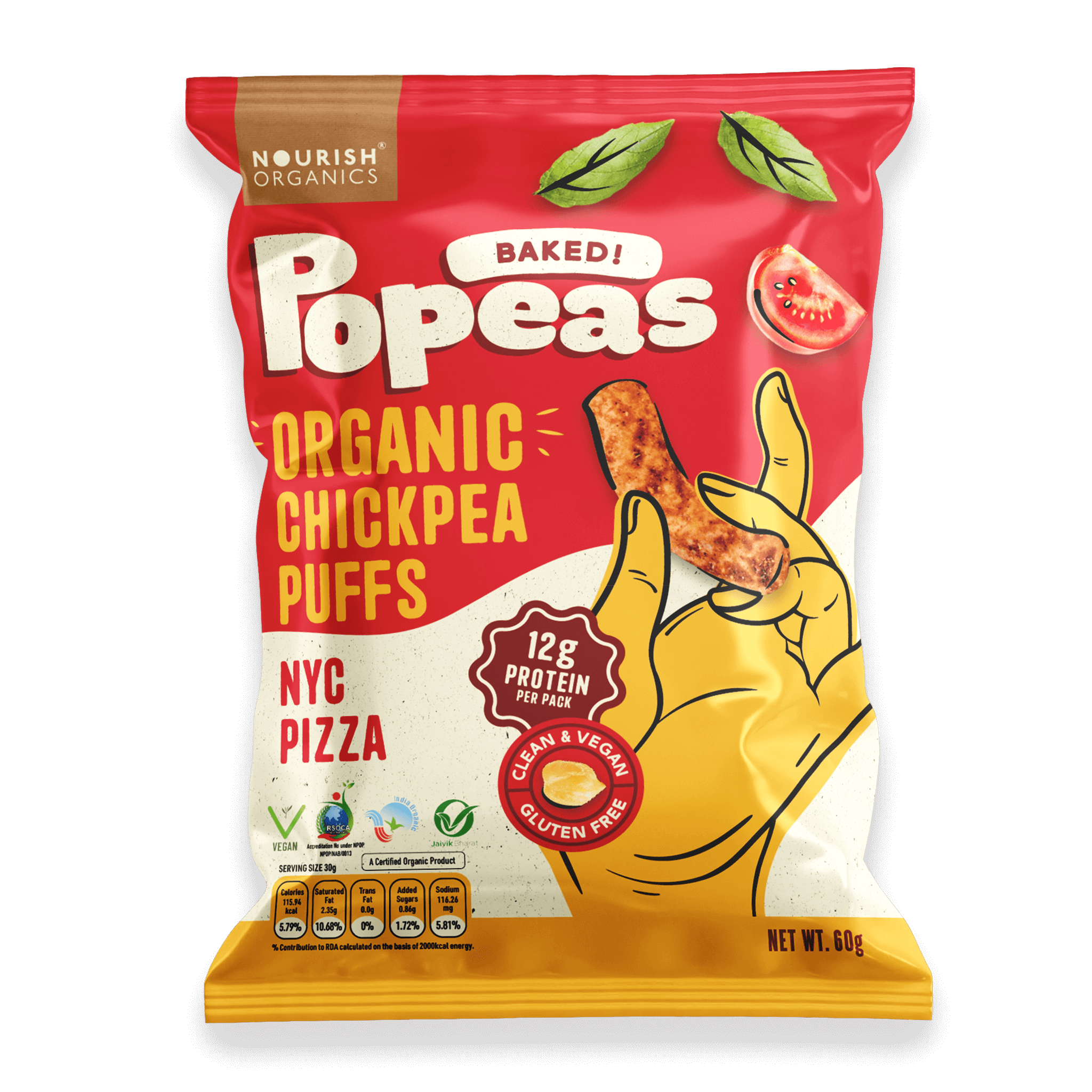 Popeas Organic Chickpea Puffs Product