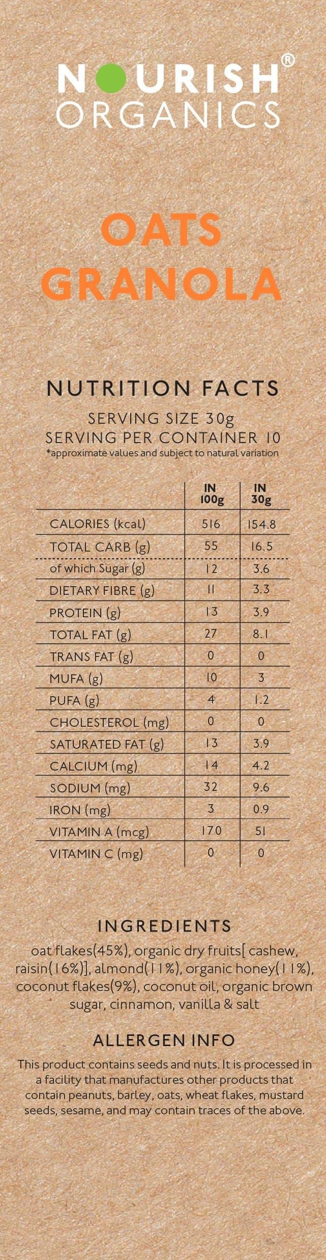 Cinnamon Oats Granola.